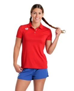 Arena Women's Team Polo -Swim Gear Store 004894 400 womens team poloshirt solid 001 o