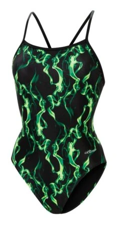 Dolfin Women's Print V-Back One Piece -Swim Gear Store 0100 b23d front