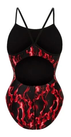 Dolfin Women's Print V-Back One Piece -Swim Gear Store 0100 b33d back