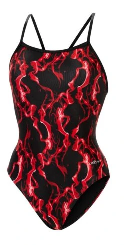 Dolfin Women's Print V-Back One Piece -Swim Gear Store 0100 b33d front