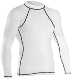RISE Solid Long Sleeve Rashguard -Swim Gear Store 501ls front white