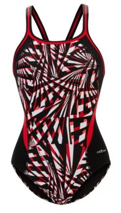 Dolfin Women's Print Color Block DBX Back One Piece -Swim Gear Store 5m00 b39d front2