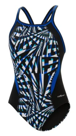 Dolfin Women's Print Color Block DBX Back One Piece -Swim Gear Store 5m00 b43d front
