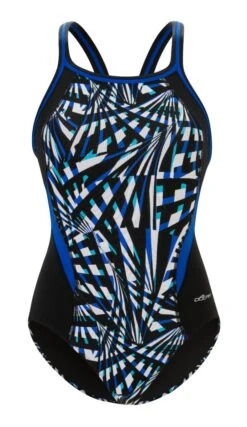 Dolfin Women's Print Color Block DBX Back One Piece -Swim Gear Store 5m00 b43d front2