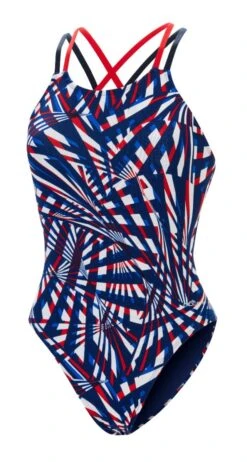 Dolfin Women's Print Atomic Double X Back -Swim Gear Store 6a00 b41d front