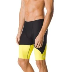 Speedo Spark Splice Jammer -Swim Gear Store 7705914 0005 black yellow front 1