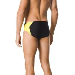 Speedo Spark Splice Brief -Swim Gear Store 7705915 0002 black yellow back