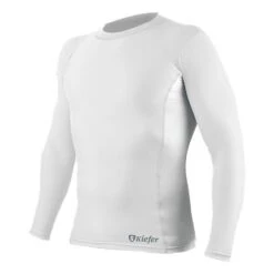 Kiefer 2 Tone Unisex Long Sleeve Rash Guard -Swim Gear Store 900608 rashguard white