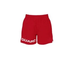 Kiefer 4-Way Stretch Unisex Lifeguard Deck Short -Swim Gear Store 939200 guard red new edit