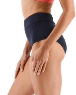 TYR Leila Solid High Waist Bottom -Swim Gear Store blehso7a leila solid high waist bottoms black 1