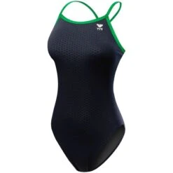 TYR Hexa Durafast Diamondfit -Swim Gear Store dhex7 black green front
