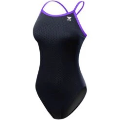 TYR Hexa Durafast Diamondfit -Swim Gear Store dhex7 black purple front