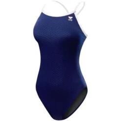 TYR Hexa Durafast Diamondfit -Swim Gear Store dhex7 navy white front
