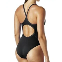 TYR Solid Diamondfit Swimsuit -Swim Gear Store dsol1 black back r