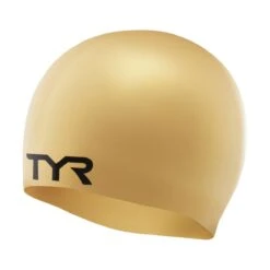 TYR Wrinkle-Free Silicone Swim Cap -Swim Gear Store lcs gold