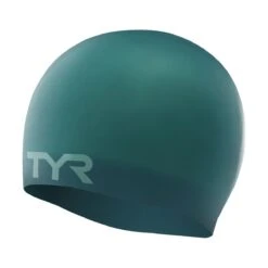 TYR Wrinkle-Free Silicone Swim Cap -Swim Gear Store lcs teal