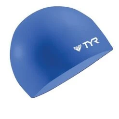 TYR Wrinkle-Free Silicone Swim Cap -Swim Gear Store lcs blue 2