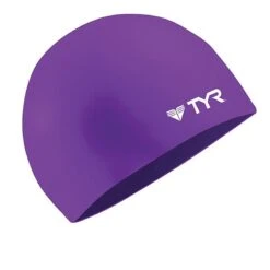 TYR Wrinkle-Free Silicone Swim Cap -Swim Gear Store lcs purple 2