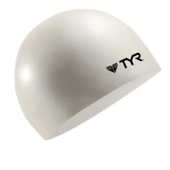 TYR Wrinkle-Free Silicone Swim Cap -Swim Gear Store lcs white 2