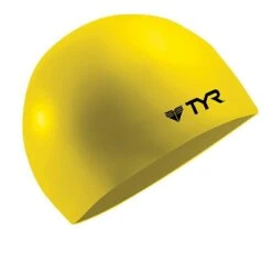 TYR Wrinkle-Free Silicone Swim Cap -Swim Gear Store lcs yellow 2