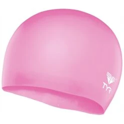 TYR Wrinkle-Free Silicone Jr. Cap -Swim Gear Store lcsjr pink