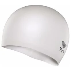 TYR Wrinkle-Free Silicone Jr. Cap -Swim Gear Store lcsjr white