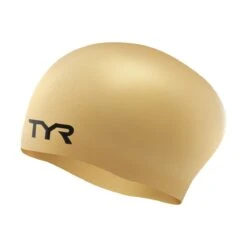 TYR Long Hair Wrinkle-free Swim Cap -Swim Gear Store lcsl gold