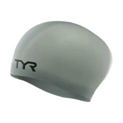 TYR Long Hair Wrinkle-free Swim Cap -Swim Gear Store lcsl grey
