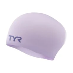 TYR Long Hair Wrinkle-free Swim Cap -Swim Gear Store lcsl lavender