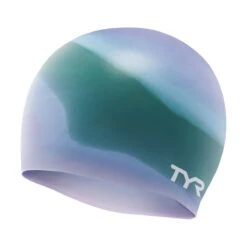 TYR Multi Color Silicone Cap -Swim Gear Store lcsm purple green
