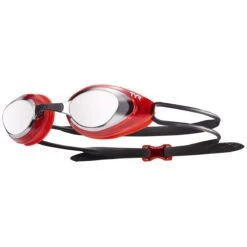 TYR Black Hawk Racing Mirrored Goggles -Swim Gear Store lgbhm silver red 1