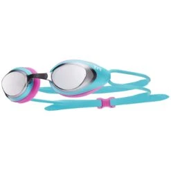 TYR Black Hawk Racing Mirrored Goggles -Swim Gear Store lgbhm silver turq 1