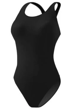 RISE Solid MB Back W/Shelf Bra -Swim Gear Store lgs11 front black