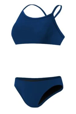 RISE Solid Poly Workout Bikini -Swim Gear Store lgs26 front navy1