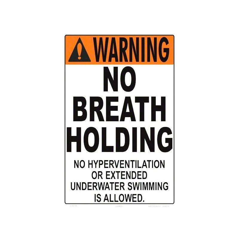 No Breath Holding Sign 1 No Breath Holding Sign