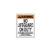 No Lifeguard On Duty Sign