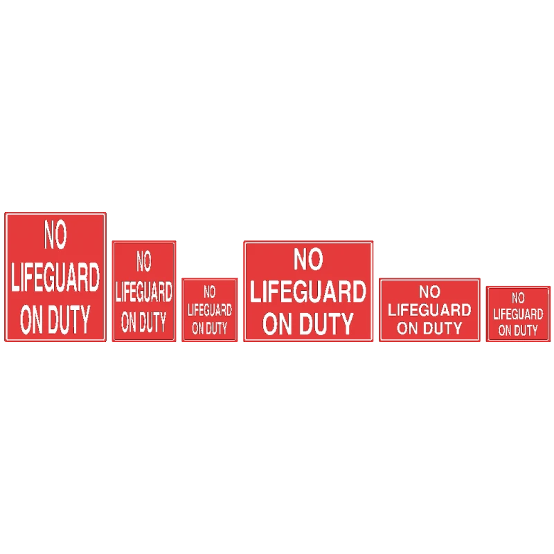 No Lifeguard On Duty Sign 1 No Lifeguard On Duty Sign