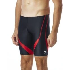 TYR Alliance Splice Jammer 17 TYR Alliance Splice Jammer -Swim Gear Store sali black red front r